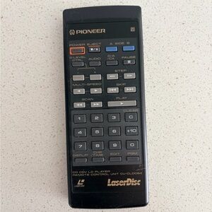 Pioneer LaserDisc Remote Control CU-CLD084 Unit CD/CDV/LD Player Original Tested